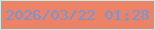 文字の大きさ：1、枠の色：c0eef0、背景の色：ec8367、文字の色：6e98db 無料ブログパーツのブログ時計