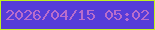 文字の大きさ：3、枠の色：c0f31f、背景の色：563cd8、文字の色：b86dcc 無料ブログパーツのブログ時計