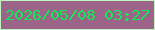 文字の大きさ：2、枠の色：c0f3c2、背景の色：9d648a、文字の色：11e956 無料ブログパーツのブログ時計