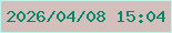 文字の大きさ：2、枠の色：c0f3ec、背景の色：d3bfbb、文字の色：058768 無料ブログパーツのブログ時計
