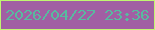文字の大きさ：2、枠の色：c0f671、背景の色：a15fa3、文字の色：58ba9f 無料ブログパーツのブログ時計