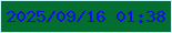 文字の大きさ：5、枠の色：c0f8f9、背景の色：026e2f、文字の色：0f0bf3 無料ブログパーツのブログ時計