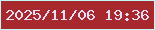 文字の大きさ：1、枠の色：c0faf7、背景の色：a7292d、文字の色：e6def5 無料ブログパーツのブログ時計