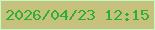 文字の大きさ：3、枠の色：c0fcc1、背景の色：c6c17d、文字の色：2cb033 無料ブログパーツのブログ時計