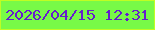 文字の大きさ：4、枠の色：c0fd23、背景の色：78fa47、文字の色：661dcd 無料ブログパーツのブログ時計