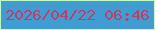 文字の大きさ：4、枠の色：c0fec3、背景の色：419cd1、文字の色：b8406c 無料ブログパーツのブログ時計