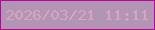 文字の大きさ：5、枠の色：c1009b、背景の色：b295b5、文字の色：d7a6be 無料ブログパーツのブログ時計