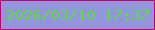 文字の大きさ：3、枠の色：c1036c、背景の色：9395dd、文字の色：5eda41 無料ブログパーツのブログ時計