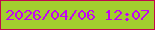 文字の大きさ：2、枠の色：c1084d、背景の色：a2ce2f、文字の色：c203f3 無料ブログパーツのブログ時計