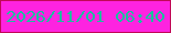 文字の大きさ：5、枠の色：c10856、背景の色：fe23e0、文字の色：1dbe9e 無料ブログパーツのブログ時計