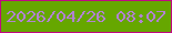 文字の大きさ：4、枠の色：c10881、背景の色：66a700、文字の色：b282d1 無料ブログパーツのブログ時計