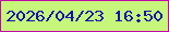文字の大きさ：3、枠の色：c109a9、背景の色：c6f77a、文字の色：1311b1 無料ブログパーツのブログ時計