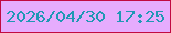 文字の大きさ：2、枠の色：c10a40、背景の色：e6acfd、文字の色：1f98b4 無料ブログパーツのブログ時計