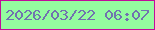 文字の大きさ：3、枠の色：c10d9a、背景の色：94fc9f、文字の色：7172af 無料ブログパーツのブログ時計