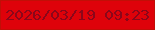 文字の大きさ：1、枠の色：c10f07、背景の色：de020a、文字の色：8b071a 無料ブログパーツのブログ時計