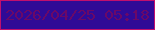文字の大きさ：4、枠の色：c10f6d、背景の色：300a96、文字の色：6a0868 無料ブログパーツのブログ時計