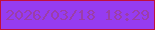 文字の大きさ：5、枠の色：c1103d、背景の色：963cf1、文字の色：9b3ea8 無料ブログパーツのブログ時計