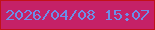 文字の大きさ：4、枠の色：c11218、背景の色：c52167、文字の色：6c8fe8 無料ブログパーツのブログ時計