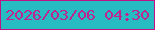 文字の大きさ：5、枠の色：c11284、背景の色：27bcc2、文字の色：c1238e 無料ブログパーツのブログ時計