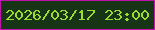 文字の大きさ：2、枠の色：c112ab、背景の色：173417、文字の色：9adc32 無料ブログパーツのブログ時計