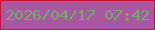 文字の大きさ：3、枠の色：c11439、背景の色：a9589f、文字の色：70ae6c 無料ブログパーツのブログ時計