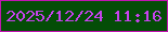 文字の大きさ：3、枠の色：c114b1、背景の色：044d07、文字の色：c742ee 無料ブログパーツのブログ時計