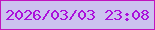 文字の大きさ：4、枠の色：c115be、背景の色：ccc2ef、文字の色：ab10db 無料ブログパーツのブログ時計