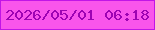 文字の大きさ：1、枠の色：c115e6、背景の色：f955eb、文字の色：9d03b3 無料ブログパーツのブログ時計