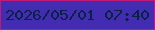 文字の大きさ：1、枠の色：c11a76、背景の色：432bb2、文字の色：082244 無料ブログパーツのブログ時計