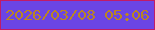 文字の大きさ：5、枠の色：c11b68、背景の色：6b45e5、文字の色：ba8523 無料ブログパーツのブログ時計