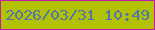 文字の大きさ：5、枠の色：c11bae、背景の色：b2c104、文字の色：5375ac 無料ブログパーツのブログ時計
