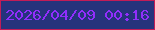 文字の大きさ：3、枠の色：c11c57、背景の色：25337c、文字の色：912efc 無料ブログパーツのブログ時計