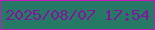 文字の大きさ：5、枠の色：c11cb8、背景の色：267a65、文字の色：80179d 無料ブログパーツのブログ時計