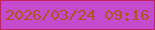 文字の大きさ：2、枠の色：c1235b、背景の色：c64acc、文字の色：ae5519 無料ブログパーツのブログ時計