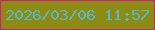文字の大きさ：5、枠の色：c12478、背景の色：8e8b12、文字の色：55b9c9 無料ブログパーツのブログ時計