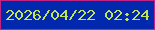 文字の大きさ：5、枠の色：c12482、背景の色：0128ad、文字の色：c3e35a 無料ブログパーツのブログ時計