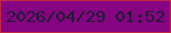 文字の大きさ：3、枠の色：c12743、背景の色：860382、文字の色：1c1e31 無料ブログパーツのブログ時計