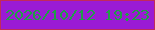 文字の大きさ：5、枠の色：c12a5b、背景の色：9a1bd4、文字の色：209e47 無料ブログパーツのブログ時計