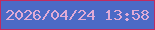 文字の大きさ：5、枠の色：c12b60、背景の色：4c6ac6、文字の色：e0abd6 無料ブログパーツのブログ時計