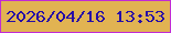 文字の大きさ：4、枠の色：c12bd4、背景の色：e1b352、文字の色：260ea7 無料ブログパーツのブログ時計