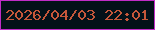文字の大きさ：2、枠の色：c12cc7、背景の色：041119、文字の色：c6573a 無料ブログパーツのブログ時計