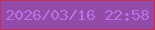 文字の大きさ：4、枠の色：c12e58、背景の色：934ba7、文字の色：b971e6 無料ブログパーツのブログ時計