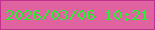 文字の大きさ：1、枠の色：c1308d、背景の色：df62a1、文字の色：24f12f 無料ブログパーツのブログ時計