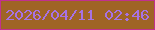 文字の大きさ：4、枠の色：c1308f、背景の色：9f6426、文字の色：a772e4 無料ブログパーツのブログ時計