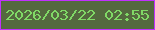 文字の大きさ：4、枠の色：c130fe、背景の色：54693f、文字の色：80d966 無料ブログパーツのブログ時計