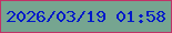 文字の大きさ：5、枠の色：c13167、背景の色：76a590、文字の色：011ac9 無料ブログパーツのブログ時計