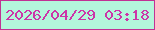 文字の大きさ：2、枠の色：c13294、背景の色：b3f7db、文字の色：cc35a8 無料ブログパーツのブログ時計