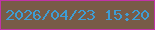 文字の大きさ：2、枠の色：c133a7、背景の色：785b47、文字の色：3e9dd4 無料ブログパーツのブログ時計