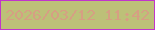 文字の大きさ：2、枠の色：c135cb、背景の色：bdc078、文字の色：d69f83 無料ブログパーツのブログ時計