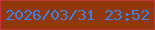 文字の大きさ：4、枠の色：c13639、背景の色：90380a、文字の色：3883eb 無料ブログパーツのブログ時計